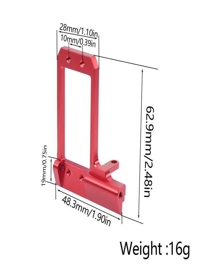 RCJUMPANT BTA Servo Mount for Vanquish VS4-10 Phoenix F10 Portal Axle - Low CG CNC Upgrade - Fits VP F10 Nylon/F10T Aluminum Axles - 1/10 RC Crawler (Red) - Image 2